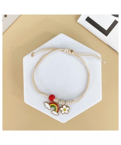 Friendship Beaded Enamel Charm Bracelet Rainbow $8.47 Bracelets