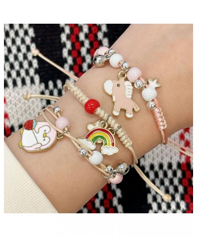 Friendship Beaded Enamel Charm Bracelet Rainbow $8.47 Bracelets