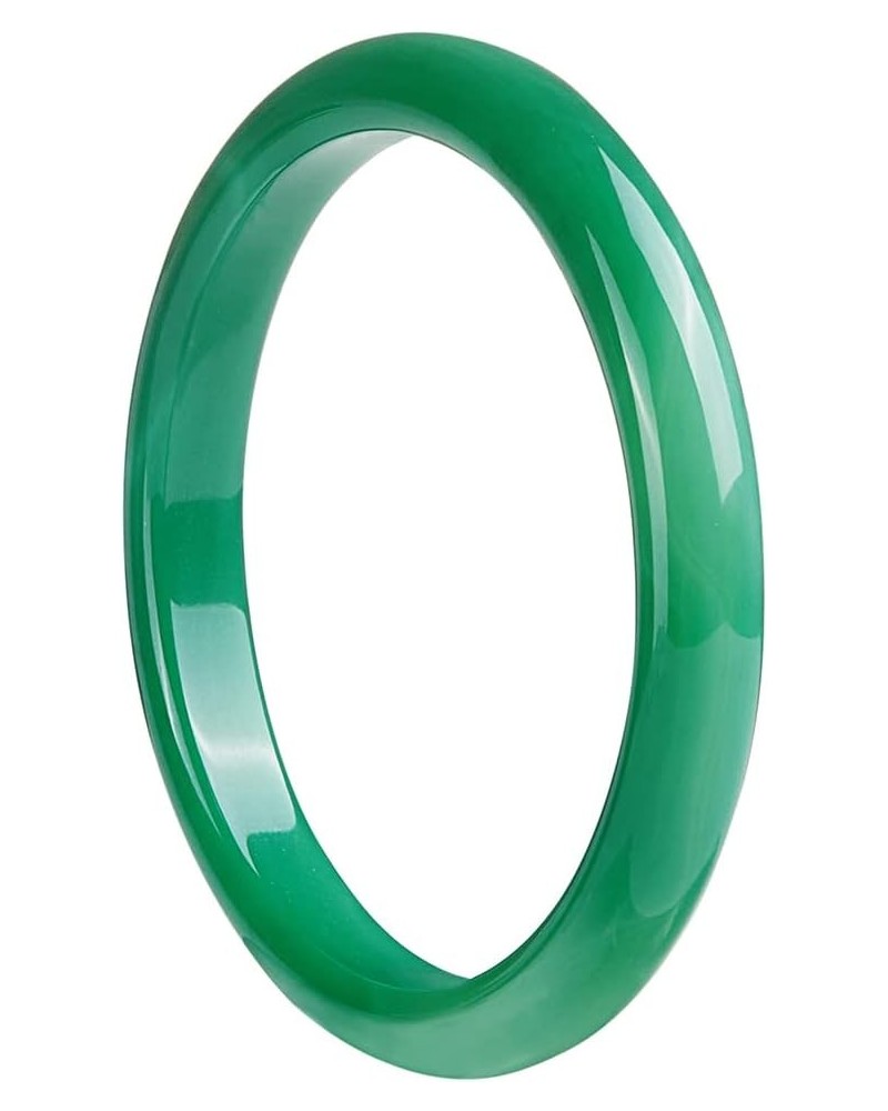 Medium Size Jade Bangle Bracelet for Women, Good Luck Gifts AGA-004 60-61mm/110-132lb $16.10 Others