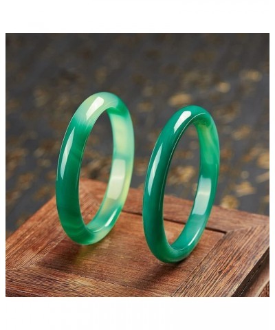 Medium Size Jade Bangle Bracelet for Women, Good Luck Gifts AGA-004 60-61mm/110-132lb $16.10 Others