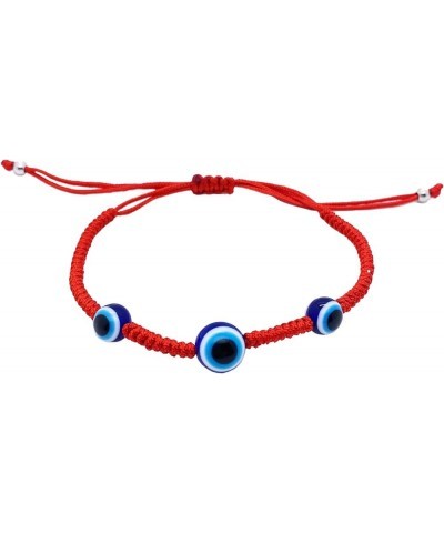 Evil Eye Hamsa Hand Bracelets Adjustable Lucky Amulet Tantric Knots Red String for Family 7.08" to 11 3eyes Medium $5.93 Brac...