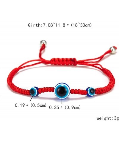 Evil Eye Hamsa Hand Bracelets Adjustable Lucky Amulet Tantric Knots Red String for Family 7.08" to 11 3eyes Medium $5.93 Brac...