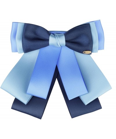 Women's Pre-tied Bowknot Bow Tie Elegant Rib Bow Brooch Light Blue $8.61 Brooches & Pins