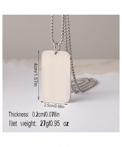 Initial A-Z Letter Pendant Necklace for Men Boys Womens, Stainless Steel Square Letter Pendant Chain Necklace A $9.00 Necklaces