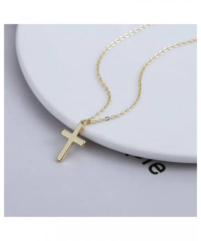 Cross Necklace for Women 14K Gold Plated Sideways Cross Necklace Set Dainty Simple Silver Cross Choker Trendy Cute Layered Go...