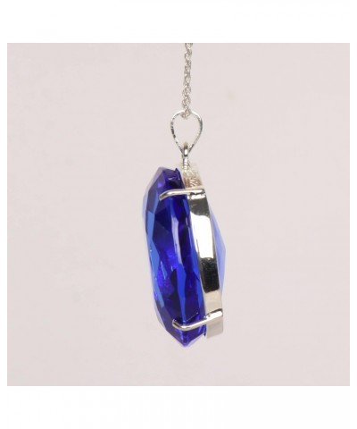 100 Carat Blue Topaz Oval Cut Gemstone Crafted In 925 Sterling Silver Pendant Without Chain For Wedding Gifts $16.40 Necklaces