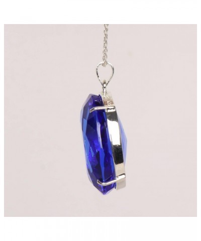 100 Carat Blue Topaz Oval Cut Gemstone Crafted In 925 Sterling Silver Pendant Without Chain For Wedding Gifts $16.40 Necklaces