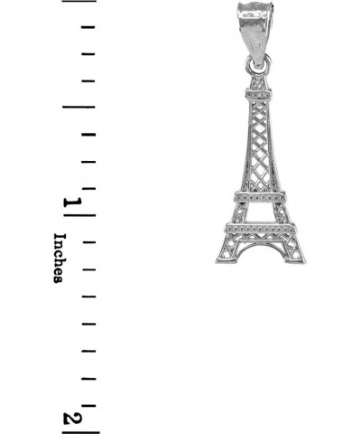 Fine 925 Sterling Silver Eiffel Tower Pendant Necklace 16.0 Inches $13.80 Necklaces