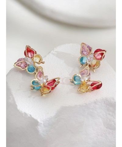 Shiny Big Butterfly Stud Earrings for Women, Teen Girls Trendy Essentials 2 B16 $6.75 Earrings