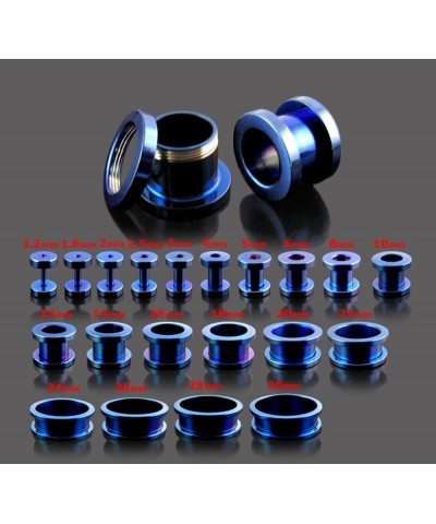 Blue Anodized 316L Surgical Steel Ear Flesh Tunnel - Sold by Piece 1.2 Millimeters $11.03 Body Jewelry