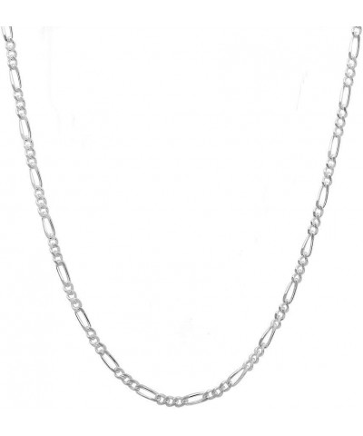 Sterling Silver 2MM Solid Figaro Link Chain Necklace - 925 Figaro Chain, Think Necklace Chain 30 $7.64 Necklaces