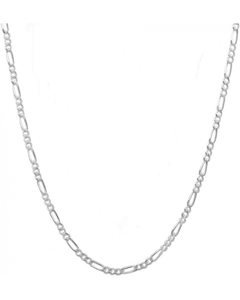 Sterling Silver 2MM Solid Figaro Link Chain Necklace - 925 Figaro Chain, Think Necklace Chain 30 $7.64 Necklaces