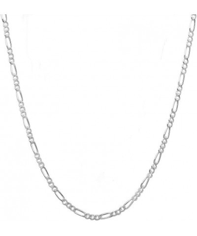 Sterling Silver 2MM Solid Figaro Link Chain Necklace - 925 Figaro Chain, Think Necklace Chain 30 $7.64 Necklaces