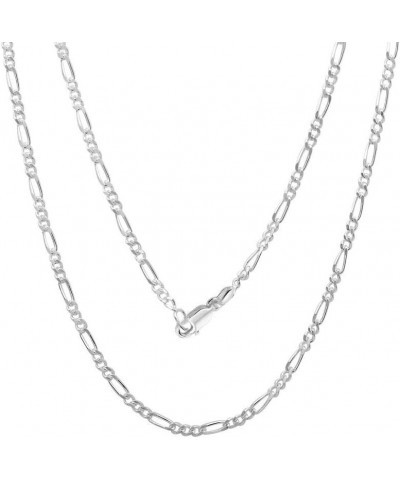 Sterling Silver 2MM Solid Figaro Link Chain Necklace - 925 Figaro Chain, Think Necklace Chain 30 $7.64 Necklaces