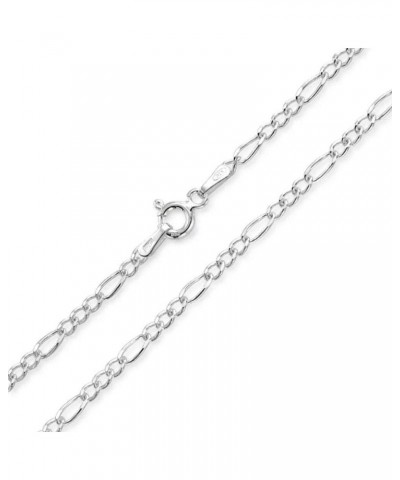 Sterling Silver 2MM Solid Figaro Link Chain Necklace - 925 Figaro Chain, Think Necklace Chain 30 $7.64 Necklaces