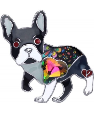 Enamel Alloy Rhinestone French Bulldog Brooches Pin Jewelry For Women Girls Novelty Gift Charms Black $9.00 Brooches & Pins