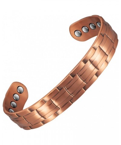 99.9% Pure Copper Bracelets for Women Men Magnetic with 6 Magnets Adjustable Bangles Jewelry Gift $10.45 Bracelets