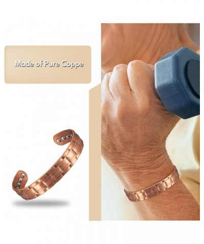 99.9% Pure Copper Bracelets for Women Men Magnetic with 6 Magnets Adjustable Bangles Jewelry Gift $10.45 Bracelets