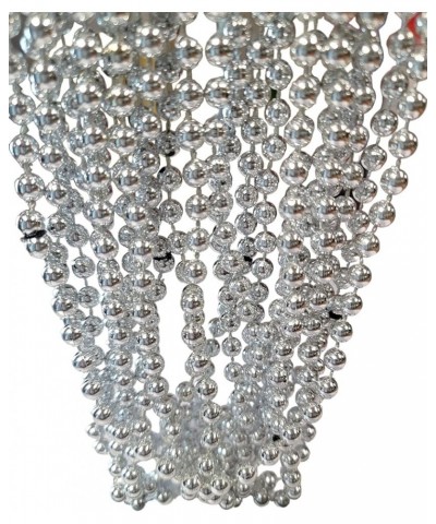 33" Round Metallic Gold and Silver Beads Mardi Gras Necklaces (Pack, 12) Silver $6.59 Necklaces