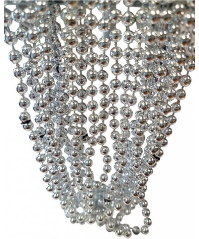 33" Round Metallic Gold and Silver Beads Mardi Gras Necklaces (Pack, 12) Silver $6.59 Necklaces