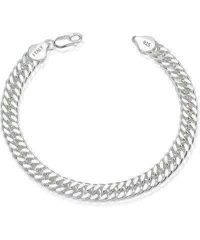 925 Sterling Silver Cuban Bracelets 5/8mm Silver Bracelets for women Cuban Link Bracelet for men 6.5-9 Inches Silver 8mm 7.5 ...