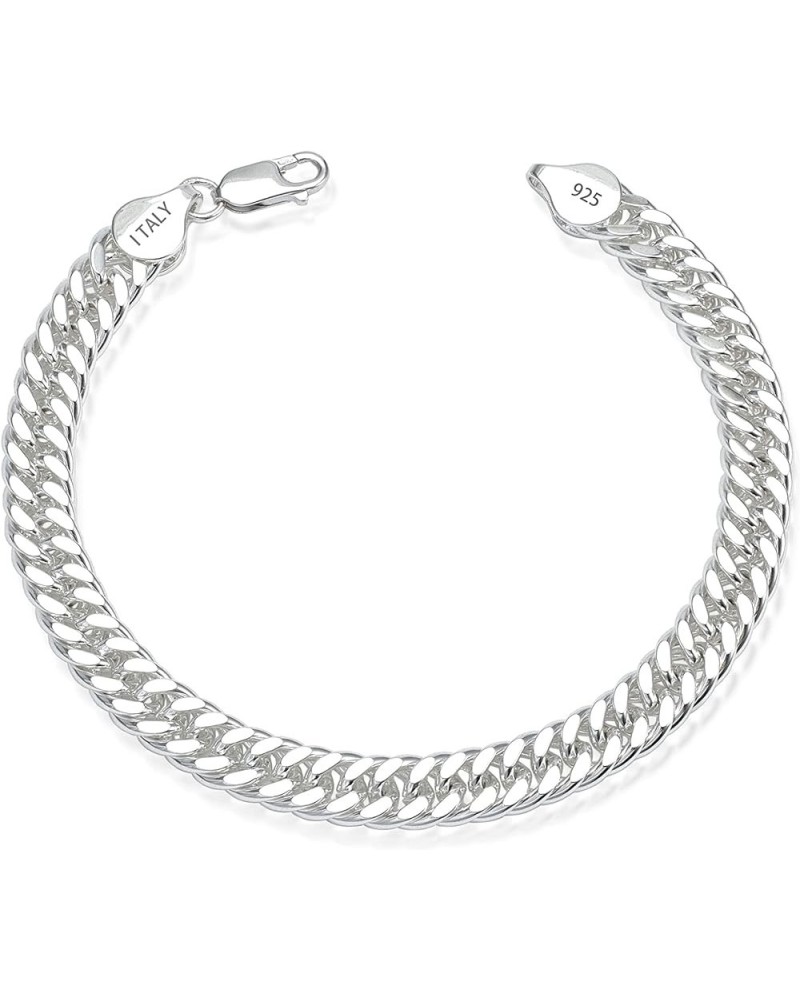 925 Sterling Silver Cuban Bracelets 5/8mm Silver Bracelets for women Cuban Link Bracelet for men 6.5-9 Inches Silver 8mm 7.5 ...