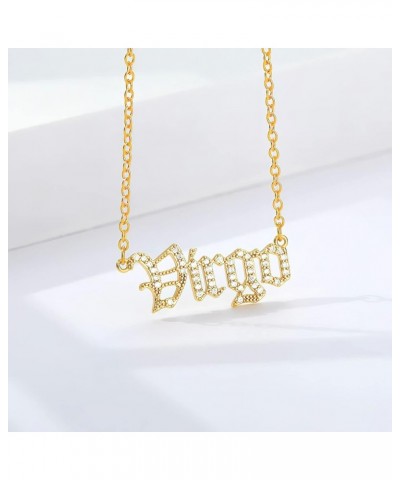 Crystal Zodiac Necklace for Women 18K Gold Plated 12 Constellation Pendant Silver Stainless Steel Jewelry Letter Astrology Si...