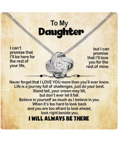 To My Daughter Necklace From Mom With Heartfelt Message & Elegant Box, Mother Daughter Necklace, Mother To Daughter Gifts Fro...