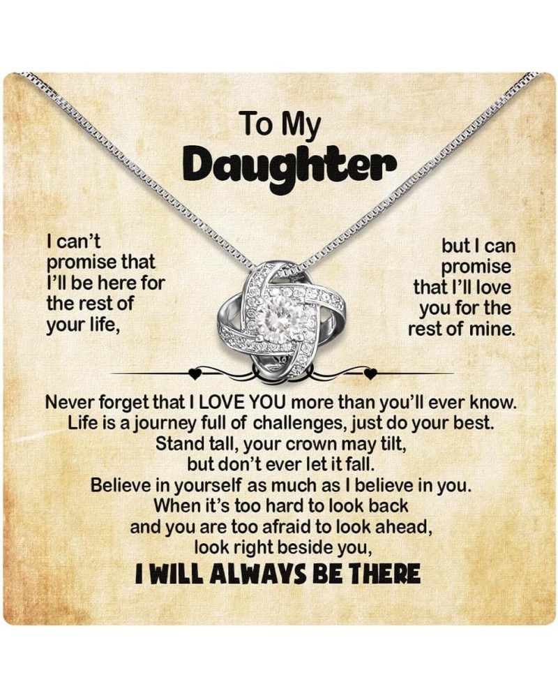 To My Daughter Necklace From Mom With Heartfelt Message & Elegant Box, Mother Daughter Necklace, Mother To Daughter Gifts Fro...