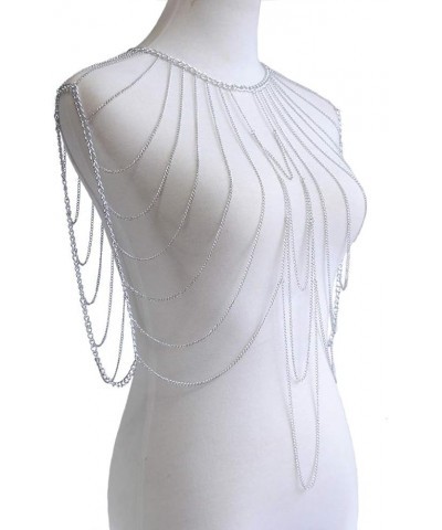 Women's Sexy Suit Body Chain Silvery Color-Multilayer Shoulder Body Chain-5 $12.32 Body Jewelry