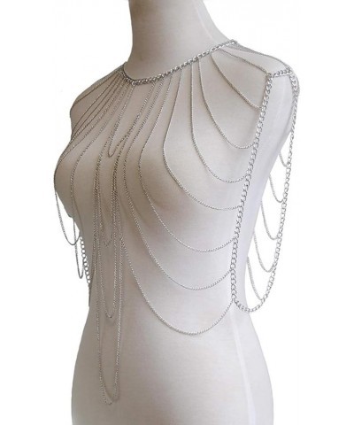 Women's Sexy Suit Body Chain Silvery Color-Multilayer Shoulder Body Chain-5 $12.32 Body Jewelry