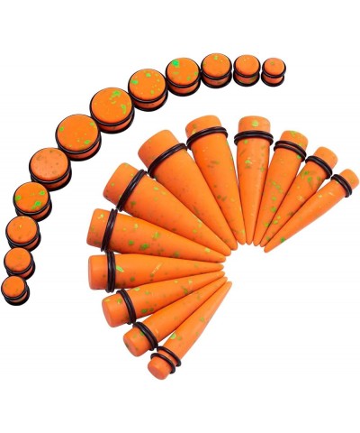 24pcs Big Gauge Taper Kit Ear Stretching 00G-20mm Large Acrylic Tunnel Plug Set Spots, Orange $11.76 Body Jewelry