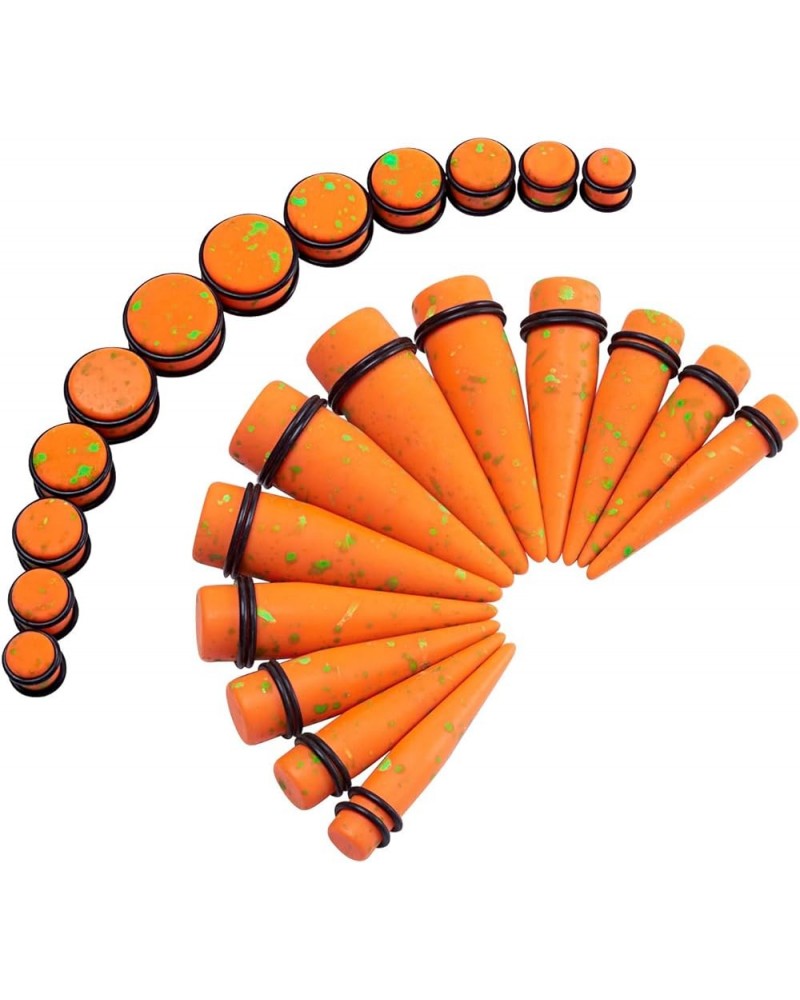 24pcs Big Gauge Taper Kit Ear Stretching 00G-20mm Large Acrylic Tunnel Plug Set Spots, Orange $11.76 Body Jewelry