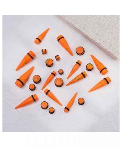 24pcs Big Gauge Taper Kit Ear Stretching 00G-20mm Large Acrylic Tunnel Plug Set Spots, Orange $11.76 Body Jewelry