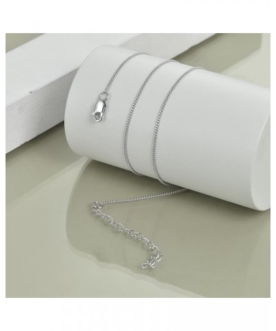 Sterling Sliver Six Side Curb Necklace Chain for Man Women 16" 18" 20 18 Inches $9.66 Necklaces