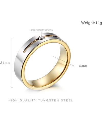 Couples Necklace Customized, Matching Couple Necklace Set Tungsten Carbide Silver Gold Ring with Zirconia Women 7 + Men 9 $30...