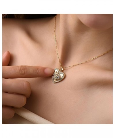 heart Necklaces for Women,Adjustable Pendant Necklaces for Girls,18K Gold Plated Hypoallergenic Jewelry Gifts for Women Trend...