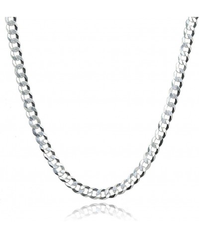 925 Sterling Silver Italian 2.5mm Diamond-Cut Cuban Curb Link Chain Necklace for Men Women Teen Girls Teen Boys (16, 18, 20, ...