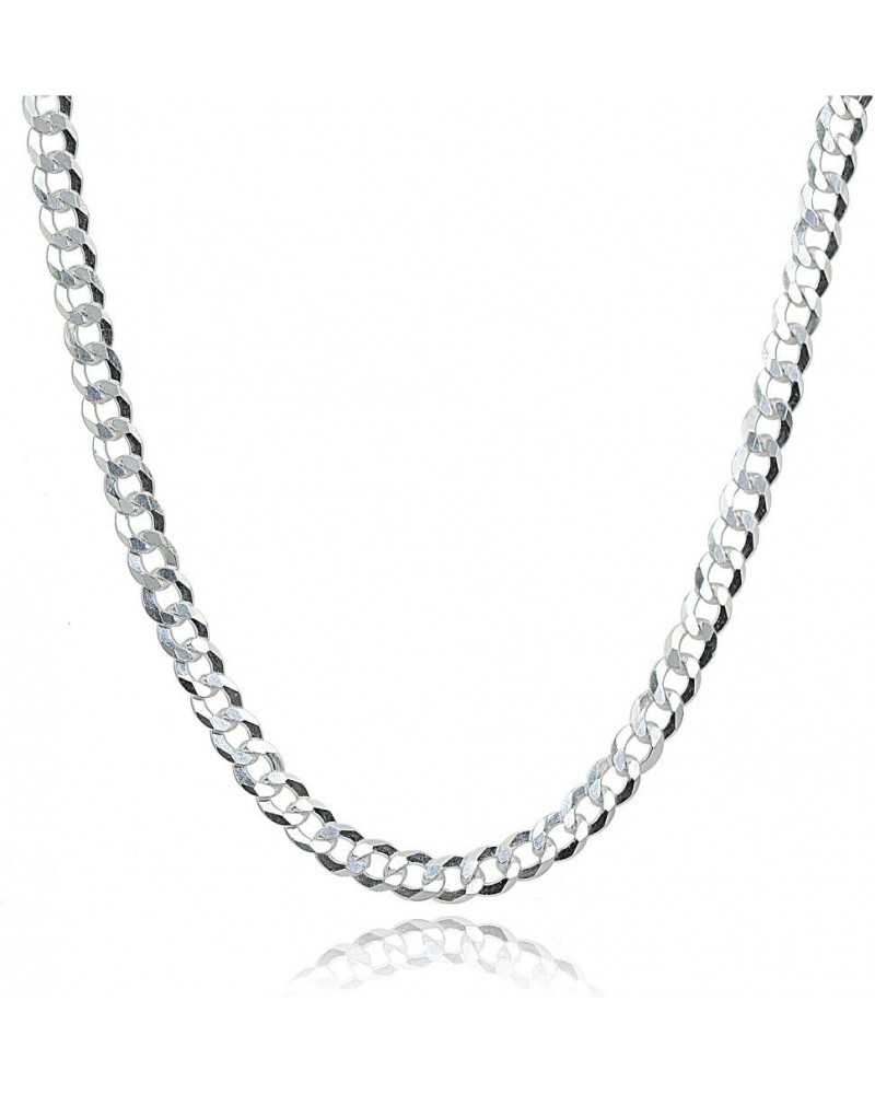 925 Sterling Silver Italian 2.5mm Diamond-Cut Cuban Curb Link Chain Necklace for Men Women Teen Girls Teen Boys (16, 18, 20, ...