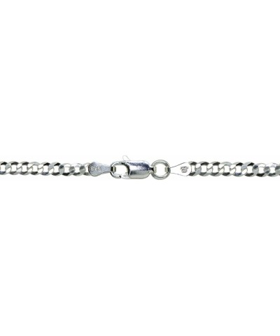 925 Sterling Silver Italian 2.5mm Diamond-Cut Cuban Curb Link Chain Necklace for Men Women Teen Girls Teen Boys (16, 18, 20, ...