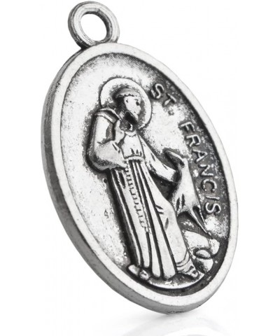 Saint Anthony of Padua and Saint Francis of Assisi Silver Plated 25mm Catholic Christian Religious Gifts Medal Medallion 24-P...