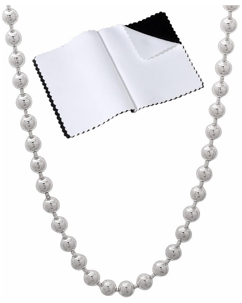 1mm-5mm Solid .925 Sterling Silver Ball Military Chain Necklace or Bracelet 20.0 Inches 3mm Necklace $30.60 Necklaces