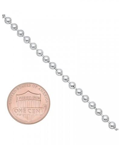 1mm-5mm Solid .925 Sterling Silver Ball Military Chain Necklace or Bracelet 20.0 Inches 3mm Necklace $30.60 Necklaces