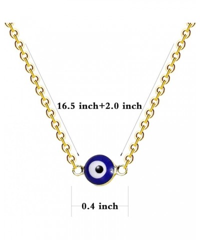 Evil Eye Necklace, 18K Real Gold Plated Third Eye Choker Necklace, Delicate Evil Eye Protection Necklace, Minimalist Jewelry ...