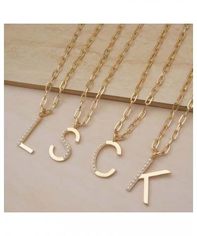 Initial Necklaces for Women. 18K Gold Plated Pearls Pendant, Letter Necklace. Gold Initial Necklace, Dainty Chain G $27.00 Ne...