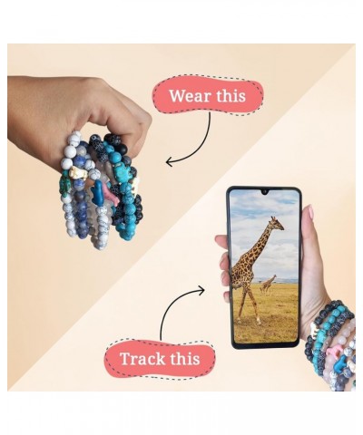 Giraffe Tracking Bracelet, Elastic, supports Somali Giraffe Project, one size fits most for Men and Women Sahara Stone $10.25...