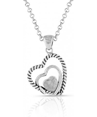 Women's Clearer Ponds Turquoise Heart Necklace Silver One Size $24.60 Necklaces