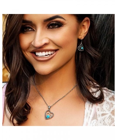 Women's Clearer Ponds Turquoise Heart Necklace Silver One Size $24.60 Necklaces