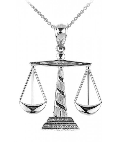 925 Sterling Silver Scales of Justice Pendant Necklace 22.0 Inches $17.16 Necklaces