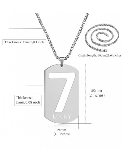 Lucky Number Necklace For Women and Men 0-9 Lucky Number Pendant Dog Tag Necklace Hip Hop Style Jewelry A Very Nice Gift Luck...